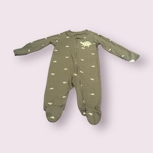 NWT Carter's Olive Green Turtle Baby Footie Pajamas Size 3 Months